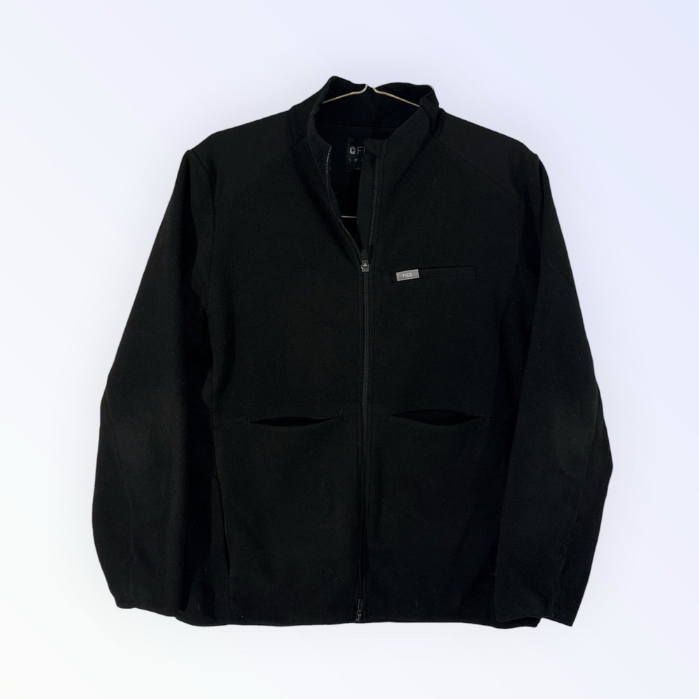 Figs Black On-Shift Fleece Jacket BLACK XXL 2X WARM